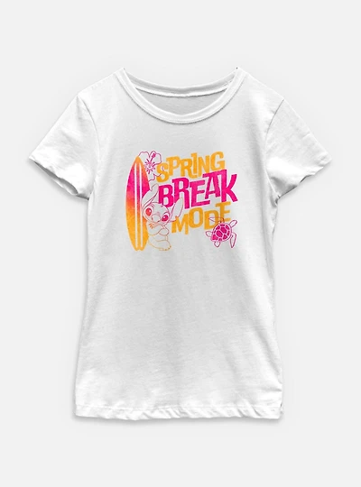 Disney Lilo & Stitch Spring Break Mode Youth Girls T-Shirt