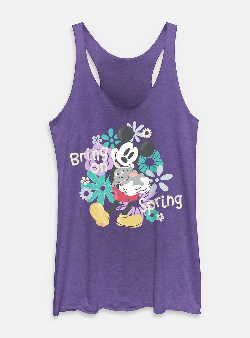 Disney Mickey Mouse Bring On Spring Womens Tank Top