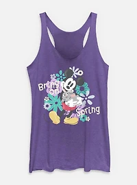 Disney Mickey Mouse Bring On Spring Womens Tank Top