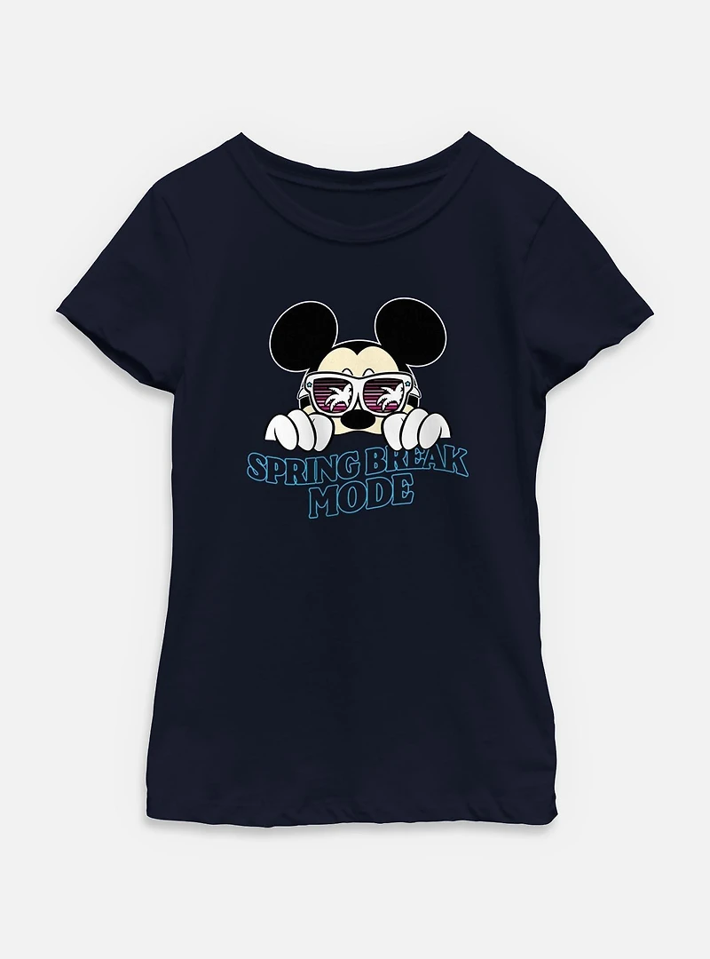 Disney Mickey Mouse Spring Break Mode  Youth Girls T-Shirt