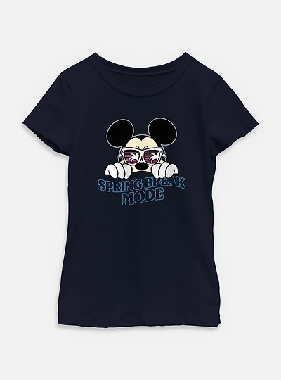Disney Mickey Mouse Spring Break Mode  Youth Girls T-Shirt