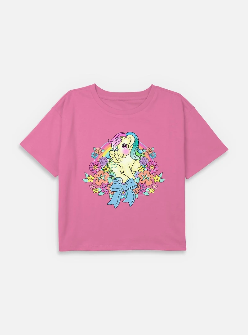 My Little Pony Made The 80s Girls Slouchy Sweatshirt Spring Youth Boxy Crop T-Shirt