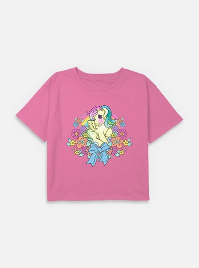 My Little Pony Made The 80s Girls Slouchy Sweatshirt Spring Youth Boxy Crop T-Shirt