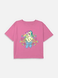 My Little Pony Made The 80s Girls Slouchy Sweatshirt Spring Youth Boxy Crop T-Shirt