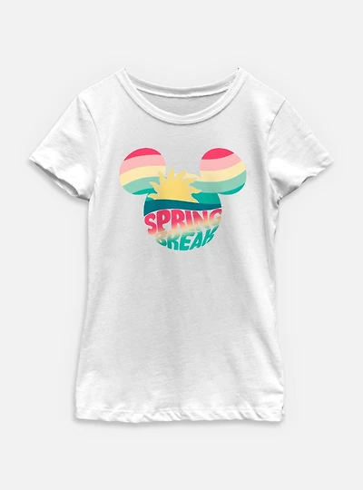 Disney Mickey Mouse Retro Spring Break Youth Girls T-Shirt