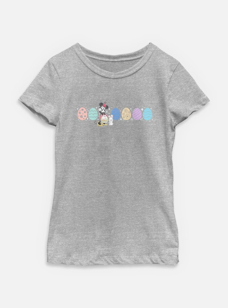 Disney Minnie Mouse Easter Egg Lineup Youth Girls T-Shirt