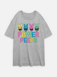 Mighty Morphin Power Rangers Peeps Womens Oversized T-Shirt