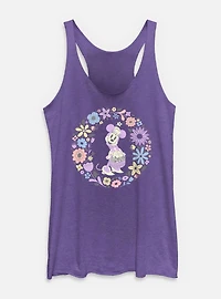 Disney Minnie Mouse And Flowers Womens Tank Top