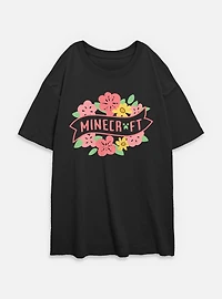 Minecraft Drowned But Not Out T-Shirt Spring Flowers Womens Oversized