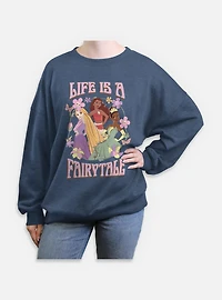 Disney Princesses Life Is A Fairytale Womens Oversized Sweatshirt