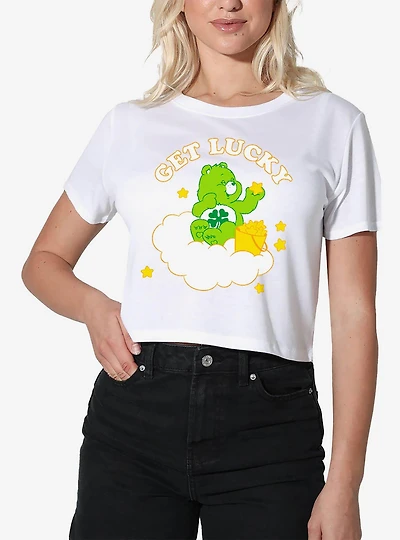 Care Bears Get Lucky Women's Crop Top White