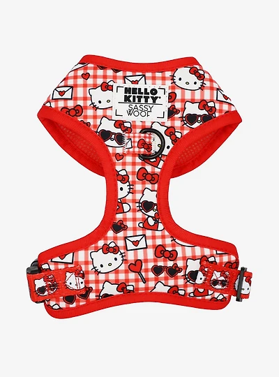 Sassy Woof Sanrio Hello Kitty Gingham Large Dog Harness