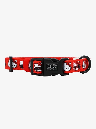Sassy Woof Sanrio Hello Kitty Red Medium Dog Collar