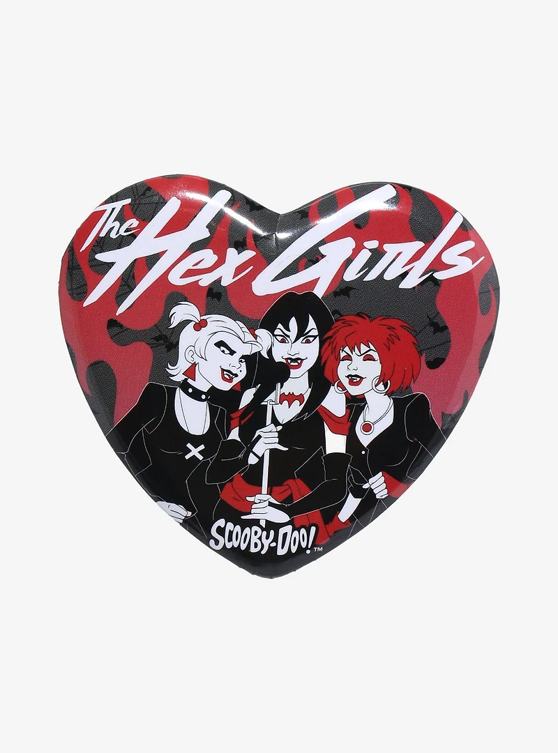 Scooby-Doo! The Hex Girls Portrait Heart Button Pin