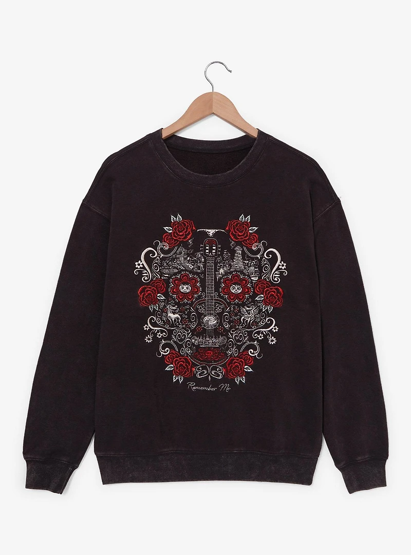Disney Pixar Coco Embroidered Icons Sugar Skull Crewneck - BoxLunch Exclusive