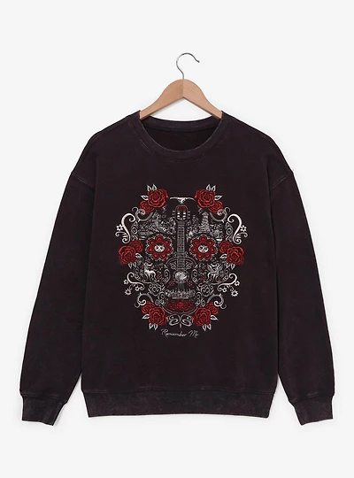 Disney Pixar Coco Embroidered Icons Sugar Skull Crewneck - BoxLunch Exclusive
