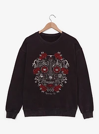 Disney Pixar Coco Embroidered Icons Sugar Skull Crewneck - BoxLunch Exclusive