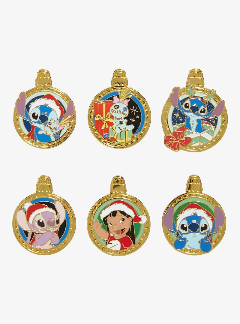 Loungefly Disney Lilo & Stitch Holiday Ornaments Blind Box Enamel Pin