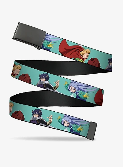 My Hero Academia the Big 3 Action Poses Light Blue Flip Web Belt