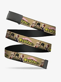 My Hero Academia Character Trio Pose & Title Logo Tan Flip Web Belt