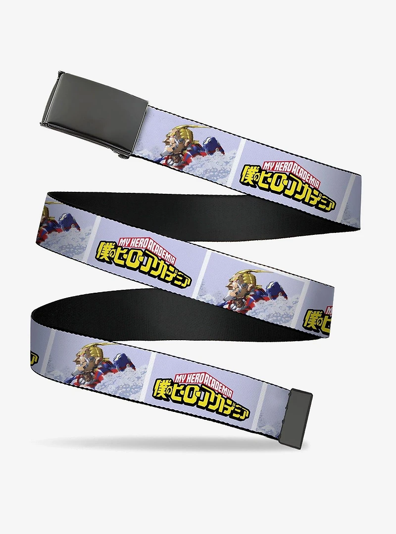 My Hero Academia All Might Profile & Logo Blocks Flip Web Belt