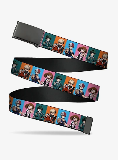 My Hero Academia Character Hand Up Pose Blocks Multi Color Flip Web Belt
