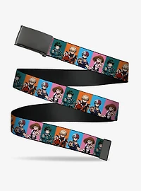 My Hero Academia Character Hand Up Pose Blocks Multi Color Flip Web Belt
