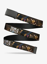 Cowboy Bebop Jet Black & Crew Bonsai Tree Scene Logo Flip Web Belt
