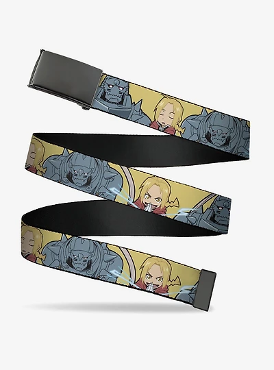 Fullmetal Alchemist: Brotherhood Chibi Elric Brothers Pose Flip Web Belt