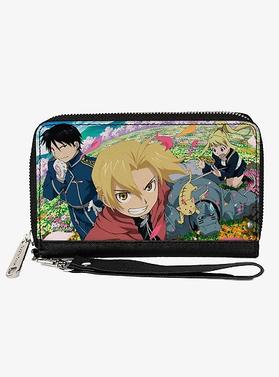 Fullmetal Alchemist: Brotherhood Four Character & Cat Scene Zip Around Wallet