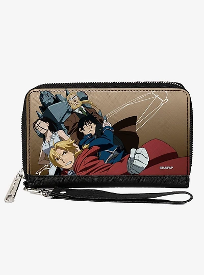 Fullmetal Alchemist: Brotherhood Five Character Pose Tan Zip Around Wallet
