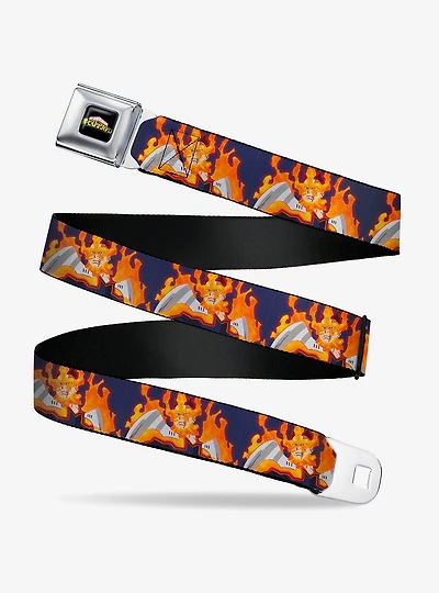 My Hero Academia Flame Endeavor Pose Blue Seatbelt Buckle Belt