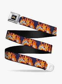 My Hero Academia Flame Endeavor Pose Blue Seatbelt Buckle Belt