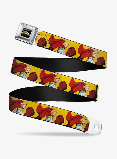 My Hero Academia Mirio Togata Upper Cut Pose Yellow Seatbelt Buckle Belt