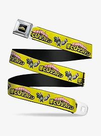 My Hero Academia Character Trio Pose & Title Logo Yellow Seatbelt Buckle Belt