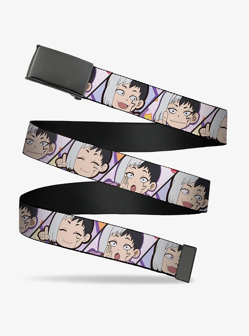 Dr. Stone Chibi Gen Asagiri Expression Blocks Flip Web Belt