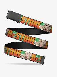 Dr. Stone Title Logo & Suika Face Close Up Flip Web Belt