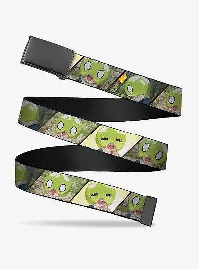 Dr. Stone Title Logo & Suika Pose Blocks Flip Web Belt