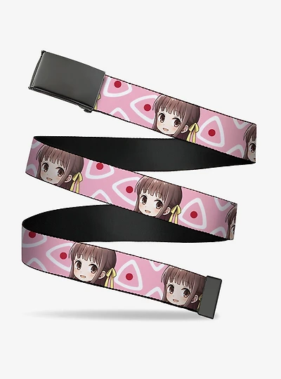 Fruits Basket Chibi Tohru Honda & Kimono Rice Ball Pink Flip Web Belt