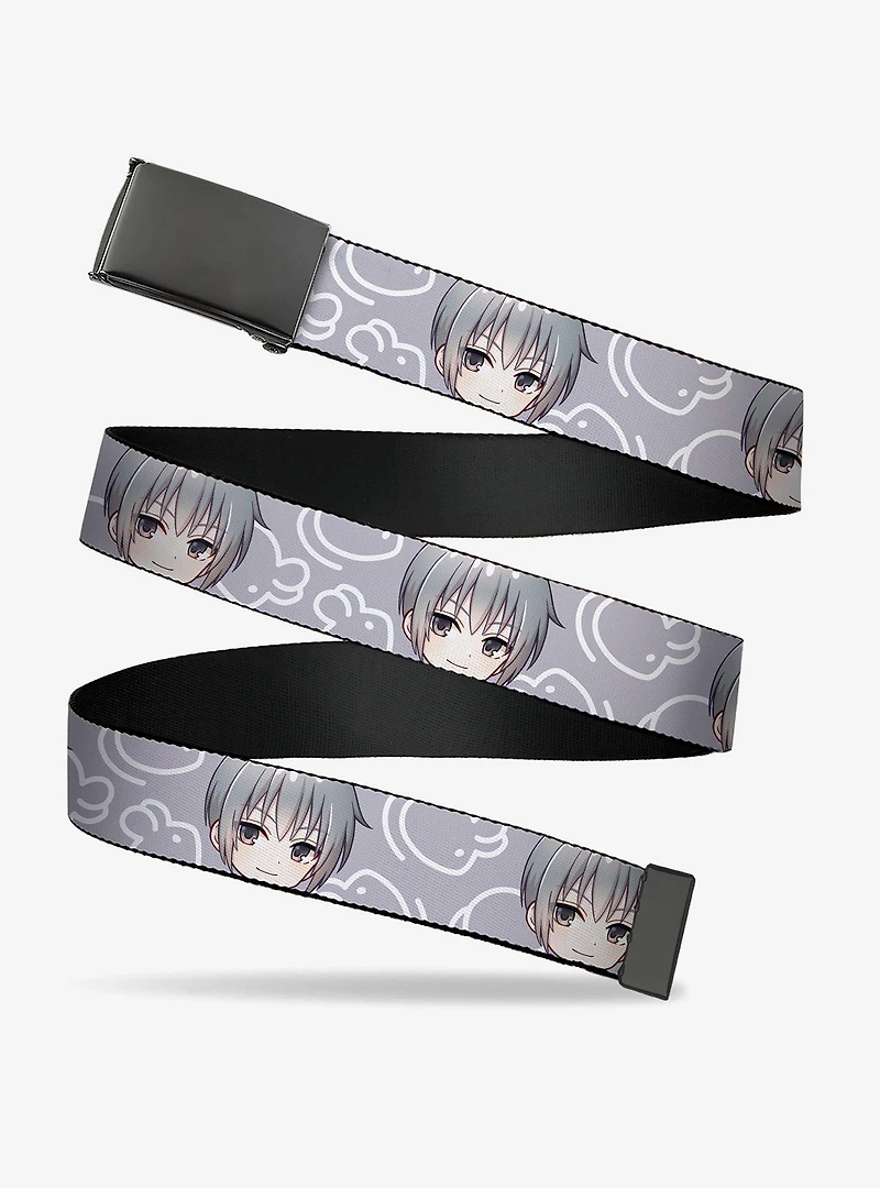 Fruits Basket Chibi Yuki Soma & Kimono Rat Icon White Flip Web Belt