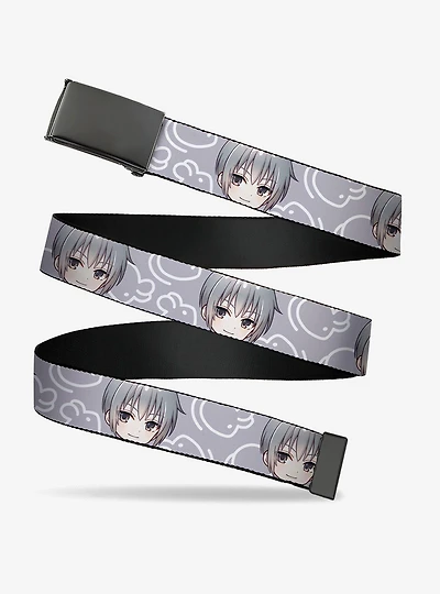 Fruits Basket Chibi Yuki Soma & Kimono Rat Icon White Flip Web Belt