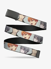 Fruits Basket Kyo Yuki Shigure Group Faces Mint Green Flip Web Belt