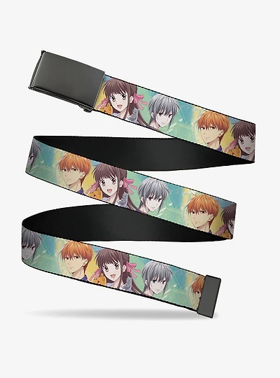 Fruits Basket Kyo Tohru Yuki Group Pose Blues Flip Web Belt
