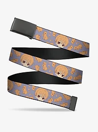 Fruits Basket Chibi Kyo Soma & Cat Scattered Blue Orange Flip Web Belt