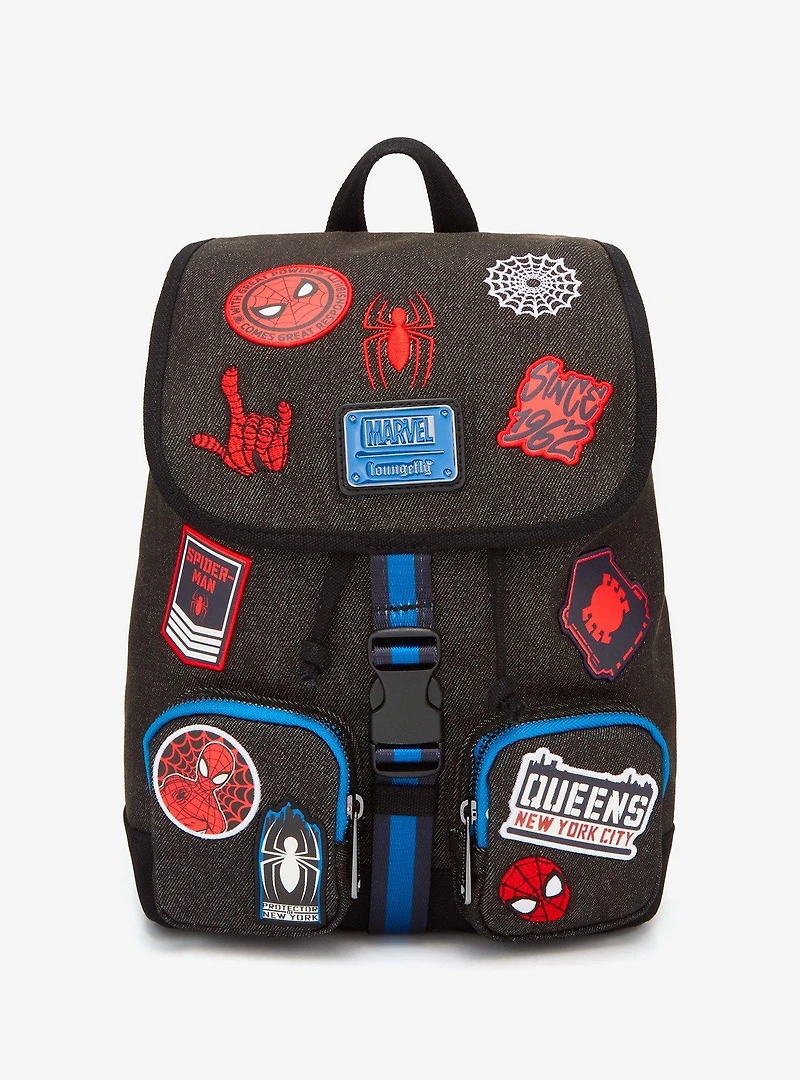 Loungefly Marvel Spider-Man Icons Patches Mini Backpack - BoxLunch Exclusive