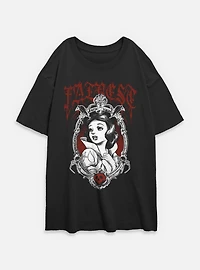 Disney Snow White and the Seven Dwarfs Fairest Goth Style Womens Oversized T-Shirt
