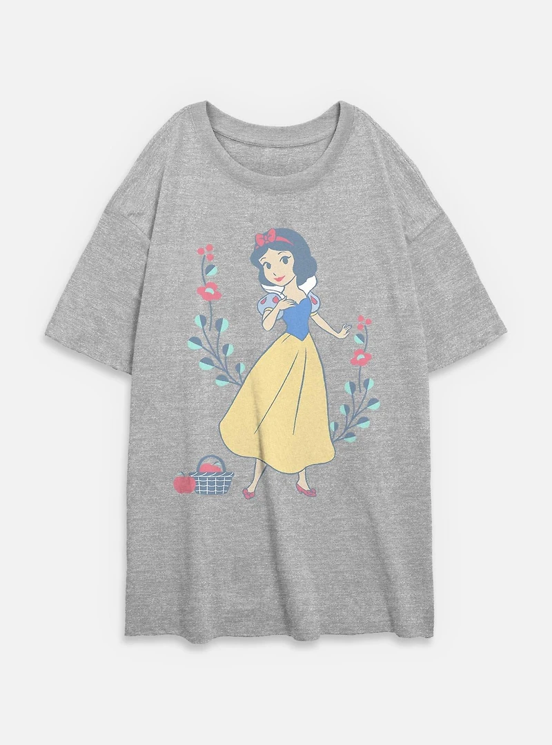 Disney Snow White and the Seven Dwarfs Apple Pose Womens Oversized T-Shirt