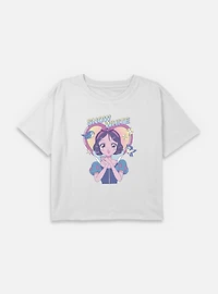 Disney Snow White and the Seven Dwarfs Anime Girly Youth Girls Boxy Crop T-Shirt
