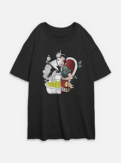 Disney Snow White and the Seven Dwarfs Split Evil Queen Womens Oversized T-Shirt