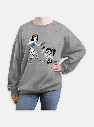 Disney Snow White and the Seven Dwarfs Eat Your Fruit Womens Oversized Sweatshirt